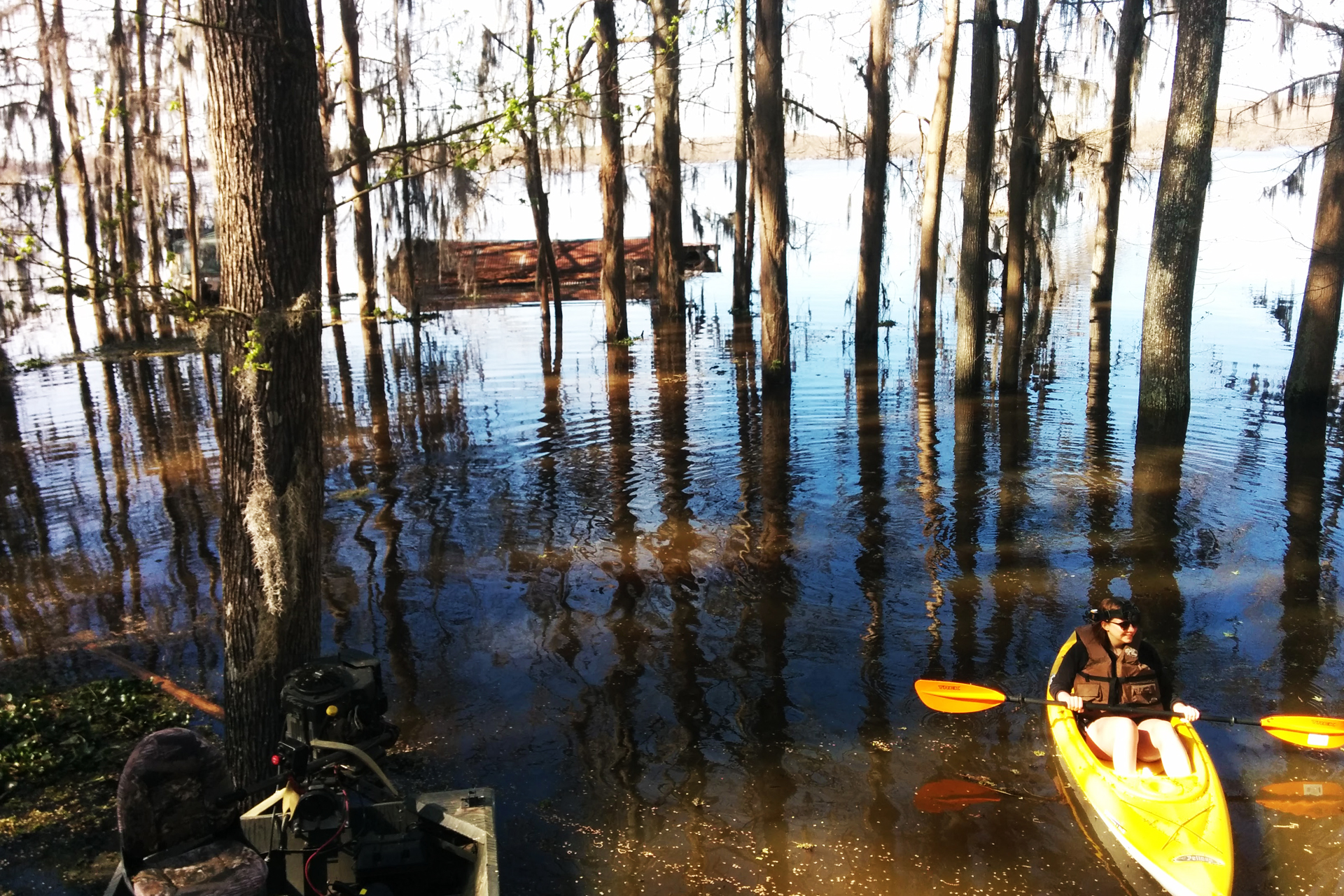 Kayak and cameras on my head